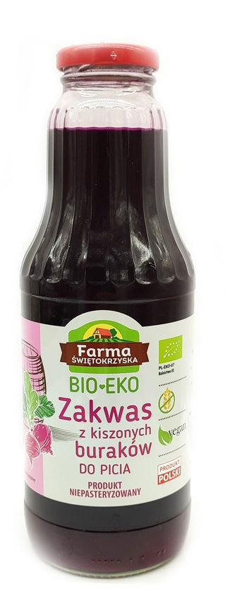 Zakwas z Buraków Kiszonych Niepasteryzowany Bezglutenowy BIO (2 szt x 700 ml)