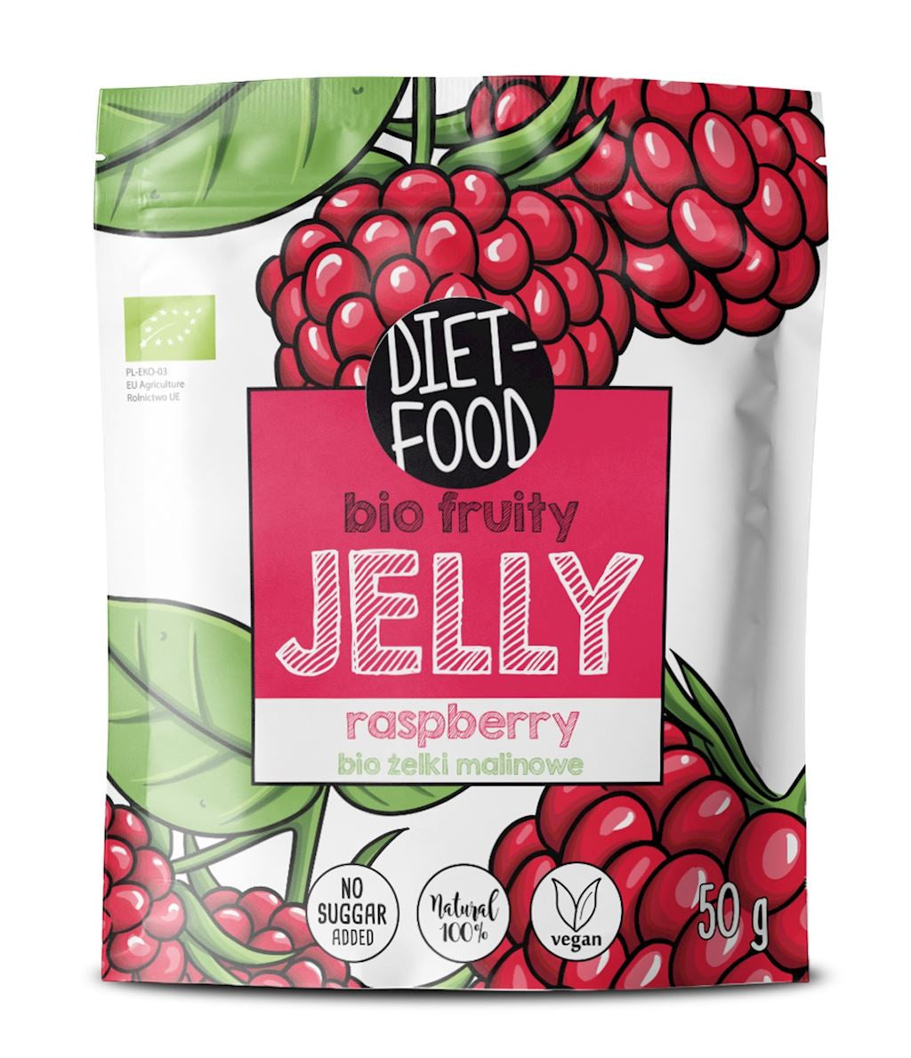 Żelki Malinowe Bez Żelatyny BIO - Diet (3 szt x 50 g)