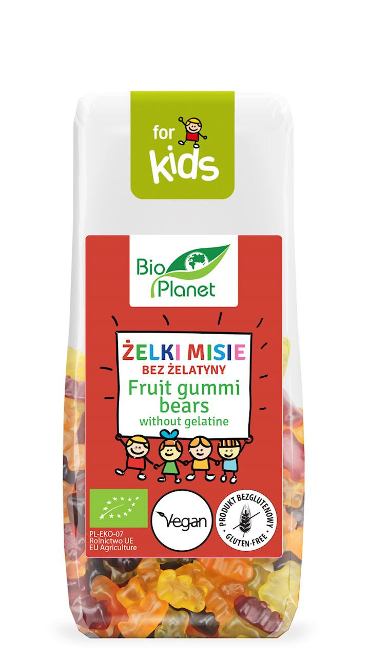 Żelki Misie Bez Żelatyny Bezglutenowe BIO (3 szt x 100 g)
