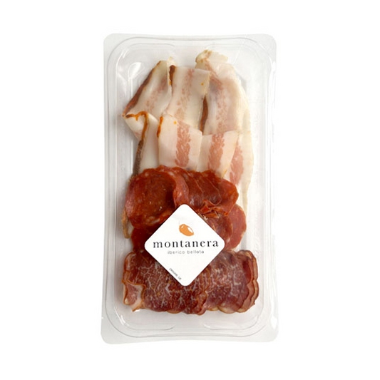 Antipasti Trio: Kiełbasa Chorizo, Polędwica Lomo, Boczek Pancetta Bezglutenowe BIO 90 g