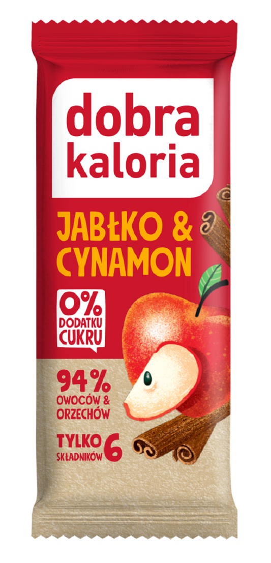Baton Daktylowy Jabłko & Cynamon Bez Dodatku Cukrów (10 szt x 35 g)