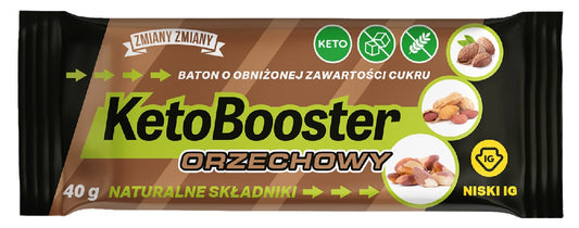 Baton Orzechowy Keto Booster Bezglutenowy (5 szt x 40 g)
