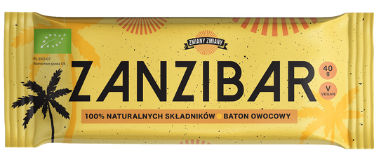 Baton Owocowy Zanzibar Bezglutenowy BIO (5 szt x 40 g)