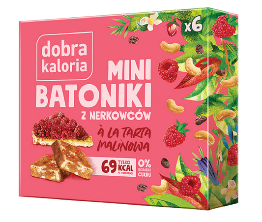 Batoniki Mini z Nerkowców A'La Tarta Malinowa (6 x 17 g) (2 szt x 102 g)