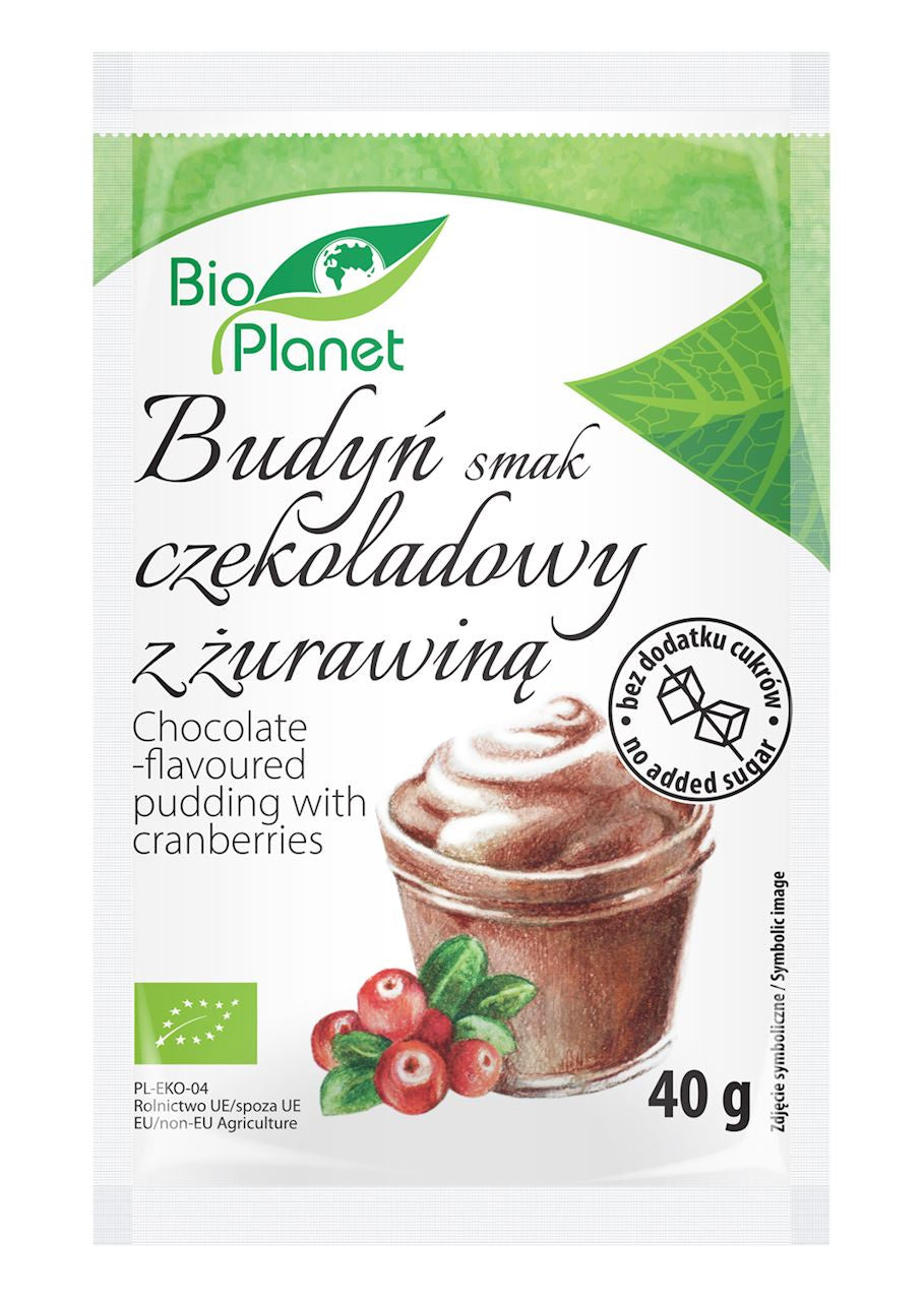 Budyń o  Smaku Czekoladowym z Żurawiną BIO (15 szt x 40 g)