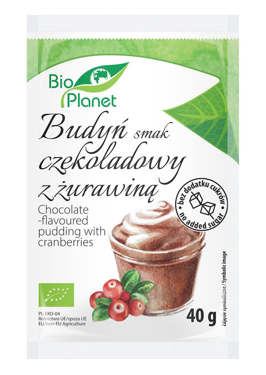 Budyń o  Smaku Czekoladowym z Żurawiną BIO (15 szt x 40 g)