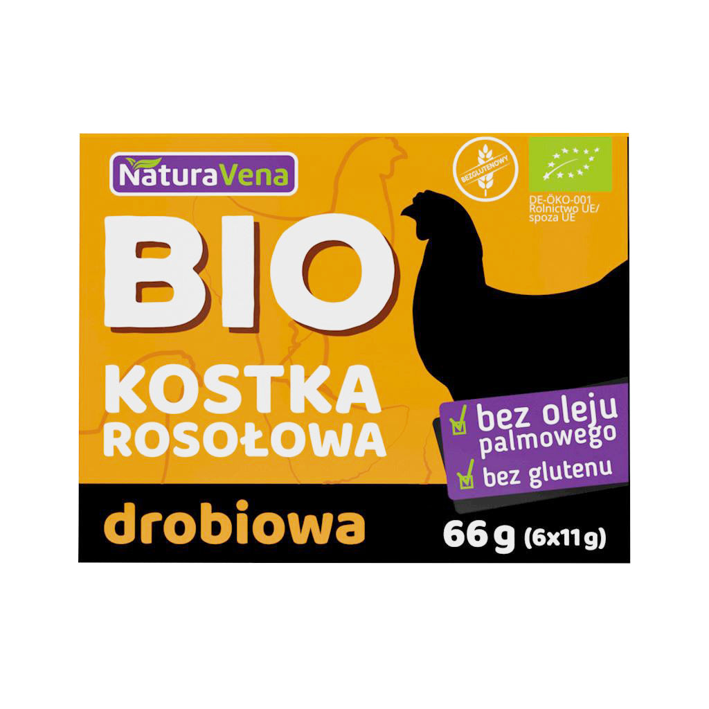 Bulion - Kostki Drobiowe Bezglutenowe BIO (6 x 11 g) (9 szt x 66 g)