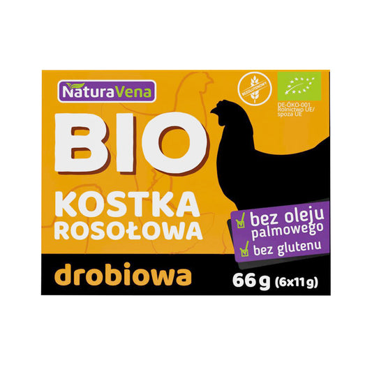 Bulion - Kostki Drobiowe Bezglutenowe BIO (6 x 11 g) (9 szt x 66 g)