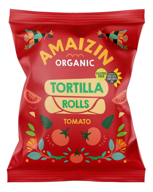 Chipsy Tortilla Kukurydziane Pomidorowe Bezglutenowe BIO (3 szt x 100 g)