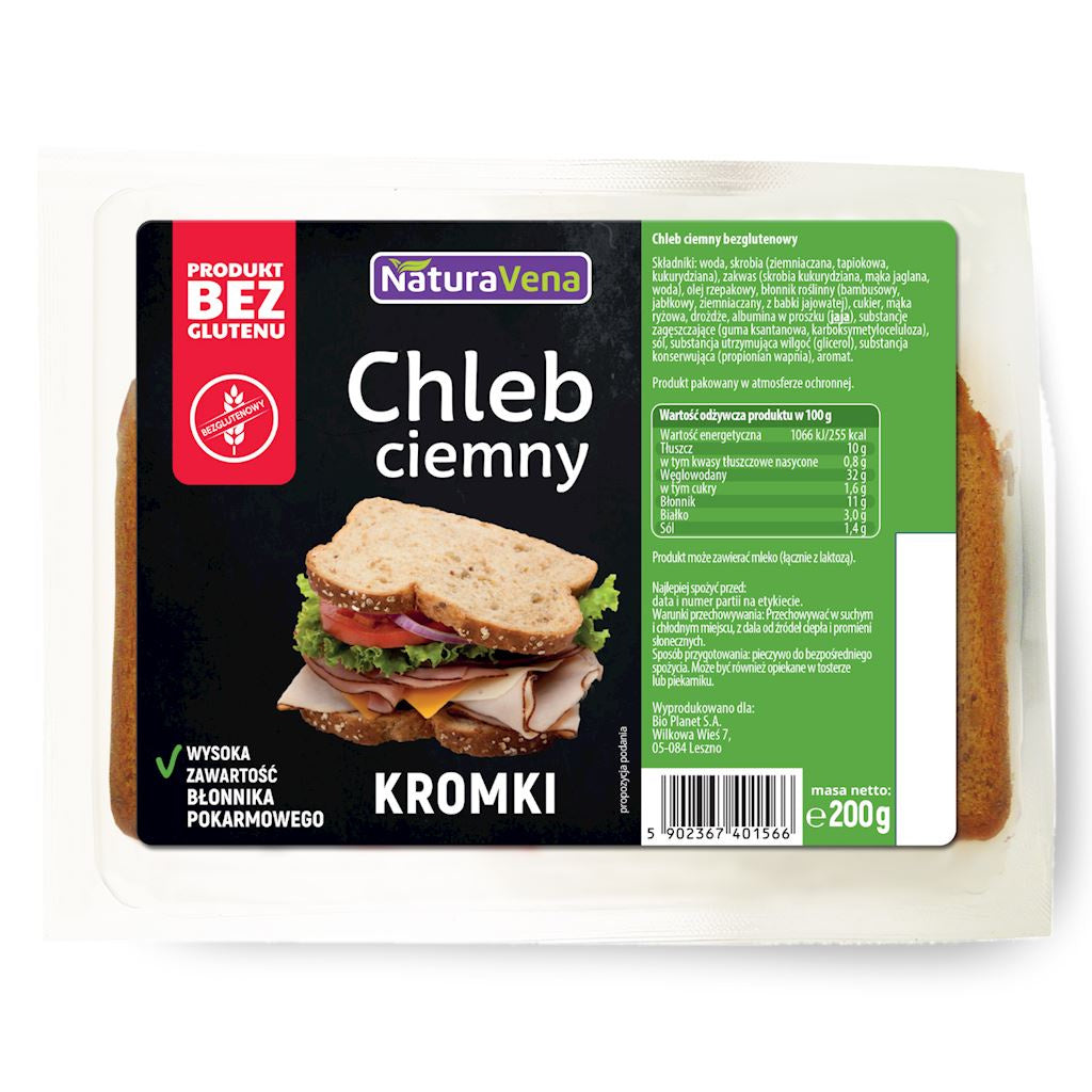 Chleb Ciemny Bezglutenowy (6 szt x 200 g)