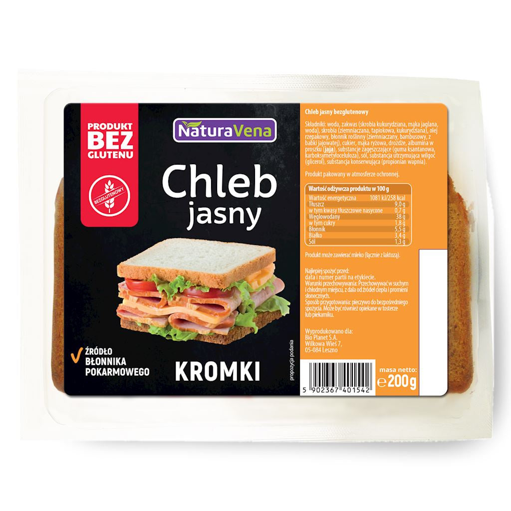 Chleb Jasny Bezglutenowy (6 szt x 200 g)