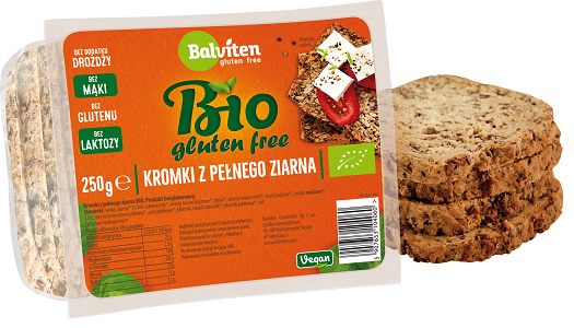 Chleb z Pełnego Ziarna Krojony Bezglutenowy BIO (2 szt x 250 g)
