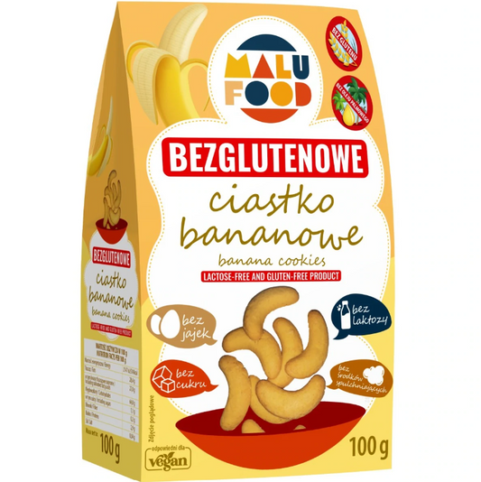 Ciastka Bananowe Bez Cukru Bezglutenowe (3 szt x 100 g)