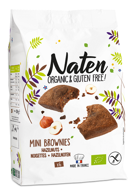 Ciastka Brownies z Czekoladą i Orzechami Laskowymi Bezglutenowe BIO (2 szt x 170 g)