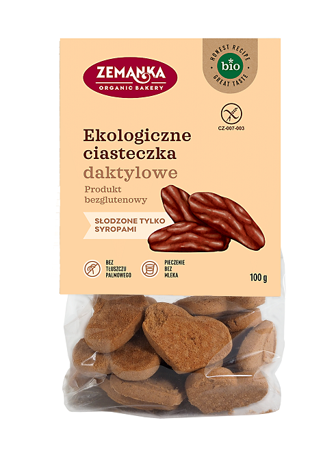 Ciastka Daktylowe Bezglutenowe BIO (3 szt x 100 g)