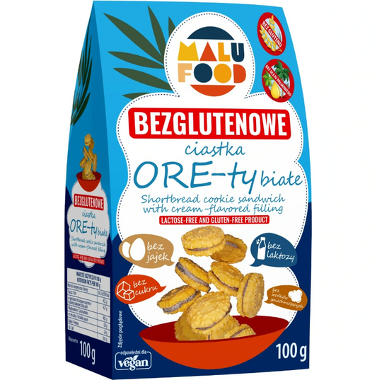 Ciastka Ore-Ty Białe Bez Cukru Bezglutenowe (3 szt x 100 g)