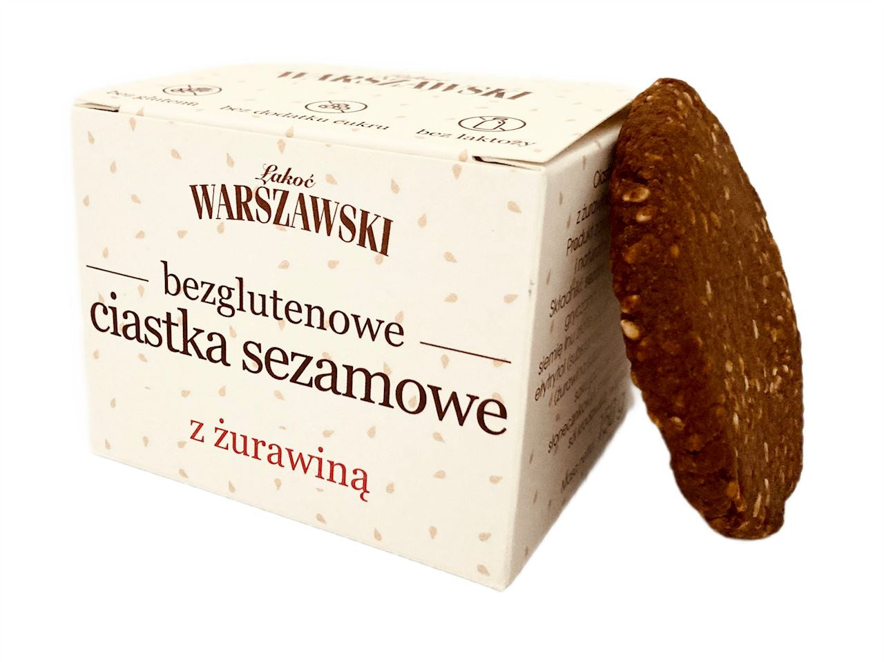 Ciastka Sezamowe z Żurawiną Bezglutenowe 150 g