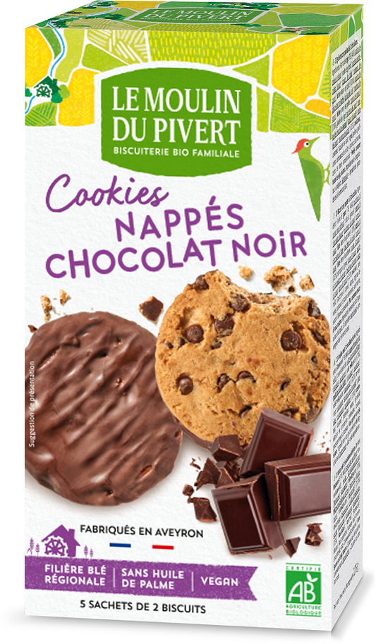 Ciastka z Dropsami Czekoladowymi Oblane Czekoladą Gorzką BIO (2 szt x 175 g)