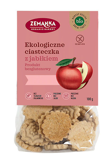 Ciastka z Jabłkiem Bezglutenowe BIO (3 szt x 100 g)