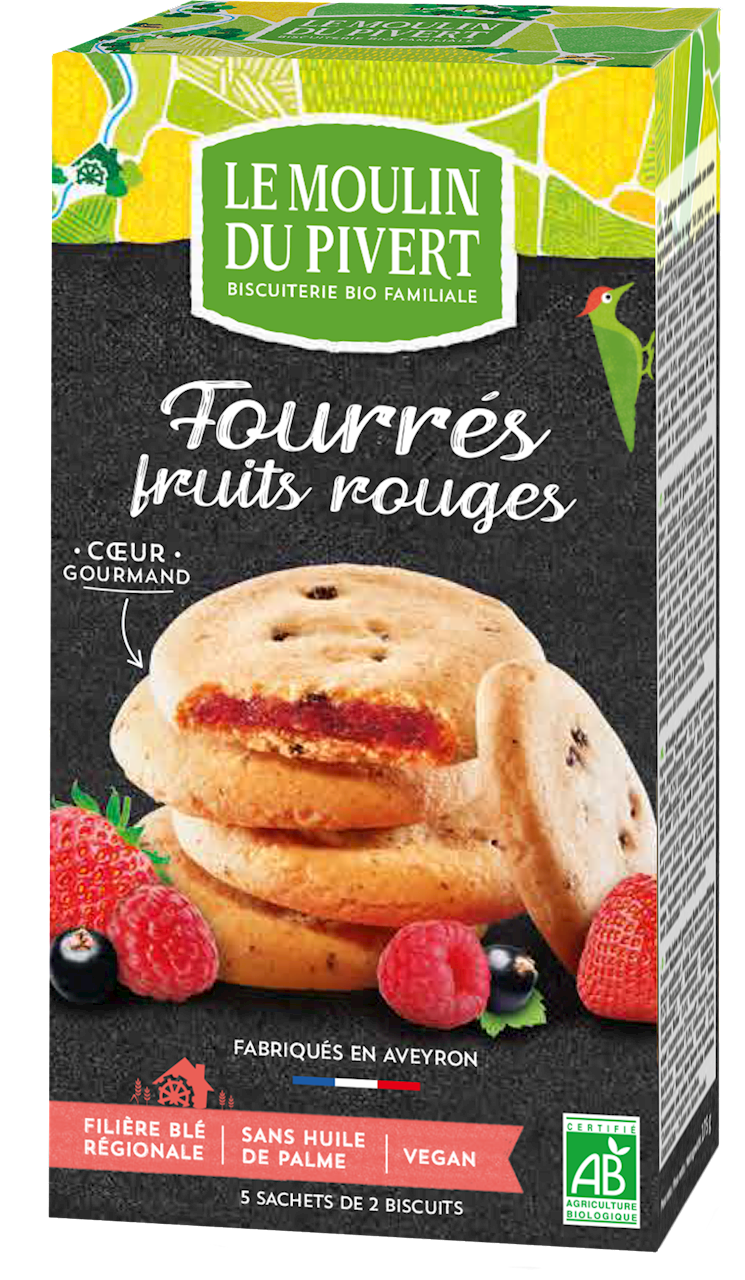 Ciastka z Nadzieniem z Czerwonych Owoców BIO (2 szt x 175 g)