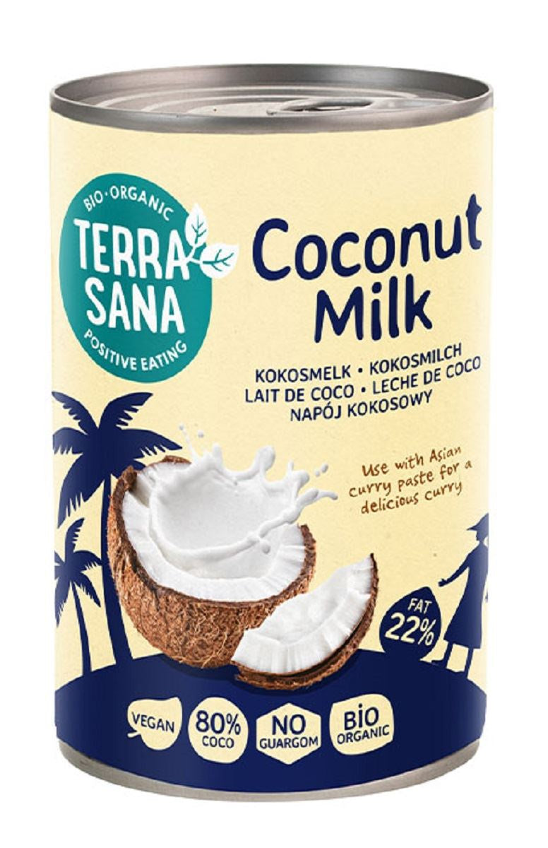 Coconut Milk - Napój Kokosowy Bez Gumy Guar (22 % Tłuszczu) BIO (2 szt x 400 ml)