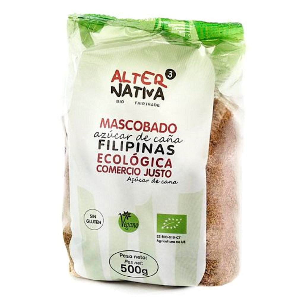 Cukier Trzcinowy Mascobado Bezglutenowy BIO (2 szt x 500 g)