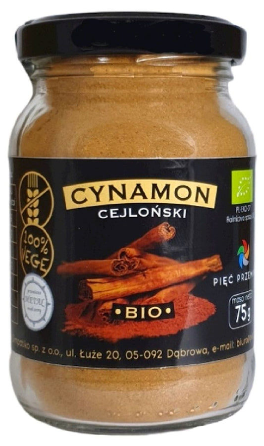 Cynamon Cejloński Mielony Bezglutenowy BIO (2 szt x 75 g)