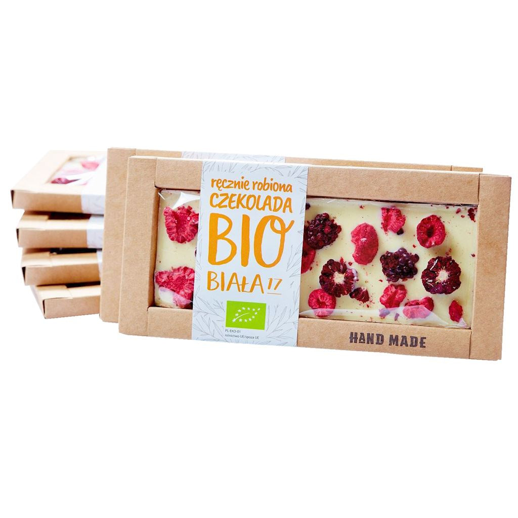 Czekolada Biała z Malinami i Jeżynami BIO (2 szt x 53 g)
