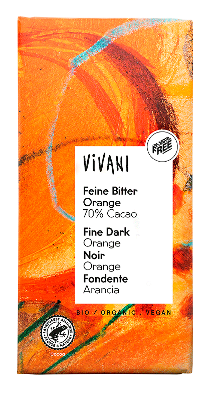 Czekolada Gorzka o Smaku Pomarańczowym BIO (2 szt x 100 g)