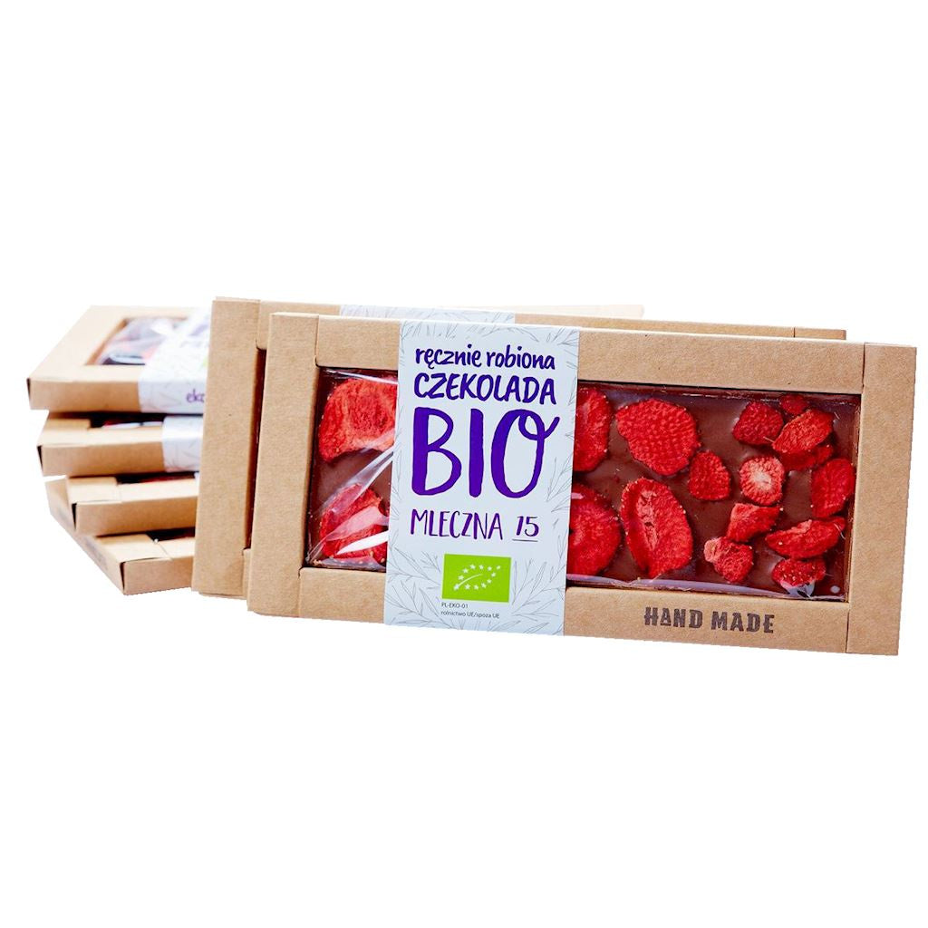 Czekolada Mleczna z Truskawkami BIO (2 szt x 53 g)
