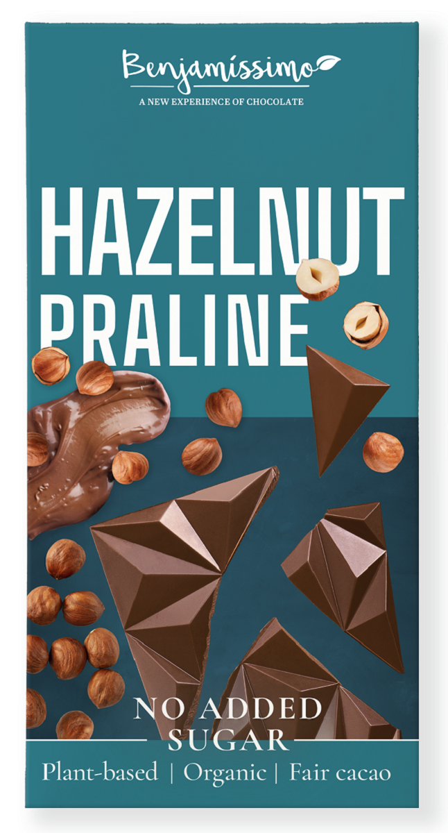 Czekolada z Orzechami Laskowymi Bez Dodatku Cukrów Bezglutenowa BIO (2 szt x 60 g)