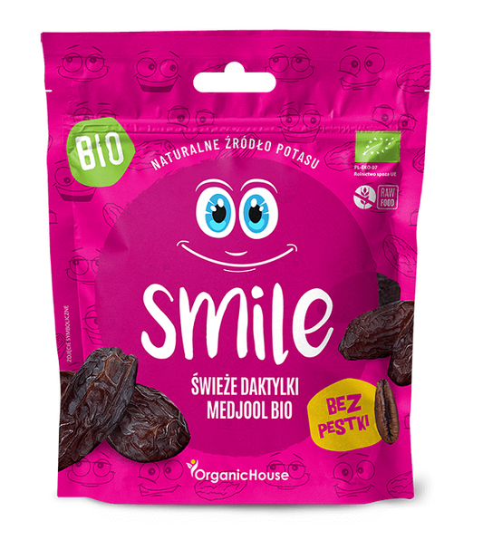 Daktyle Smile Medjool Świeże Bez Pestek Bezglutenowe BIO 100 g