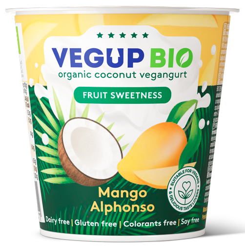 Deser Kokosowy Mango Bezglutenowy Vegangurt BIO (3 szt x 140 g)