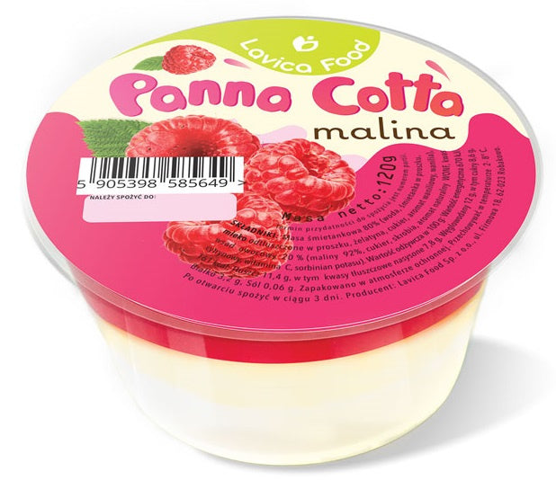 Deser Panna Cotta z Malinami (3 szt x 120 g)