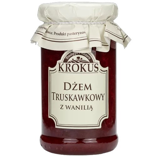 Dżem Truskawkowy z Wanilią o Obniżonej Zawartości Cukru Bezglutenowy (3 szt x 235 g)