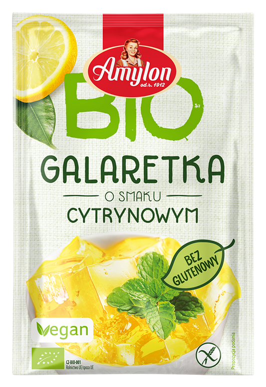 Galaretka z Agarem o Smaku Cytrynowym Bezglutenowa BIO (6 szt x 40 g)