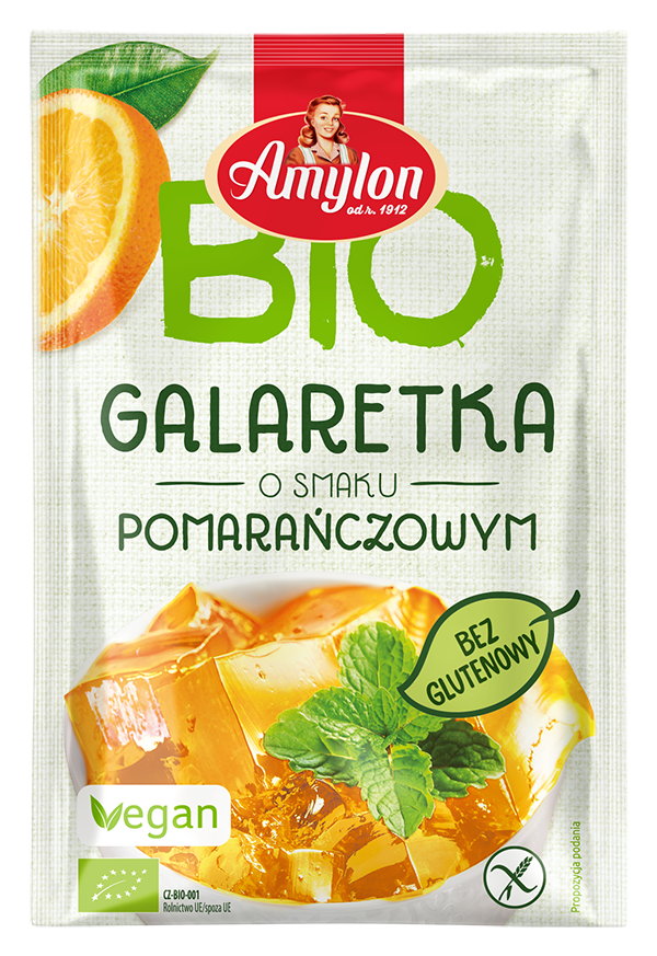 Galaretka z Agarem o Smaku Pomarańczowym Bezglutenowa BIO (6 szt x 40 g)
