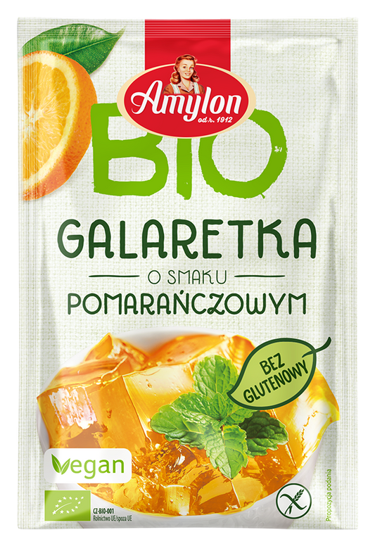 Galaretka z Agarem o Smaku Pomarańczowym Bezglutenowa BIO (6 szt x 40 g)