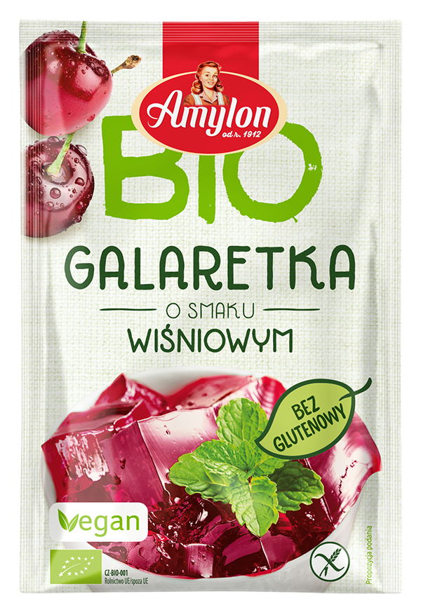 Galaretka z Agarem o Smaku Wiśniowym Bezglutenowa BIO (6 szt x 40 g)