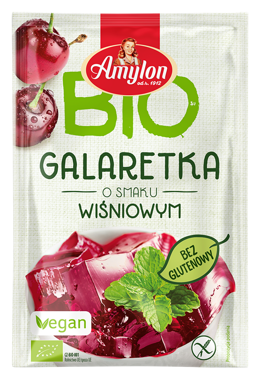 Galaretka z Agarem o Smaku Wiśniowym Bezglutenowa BIO (6 szt x 40 g)