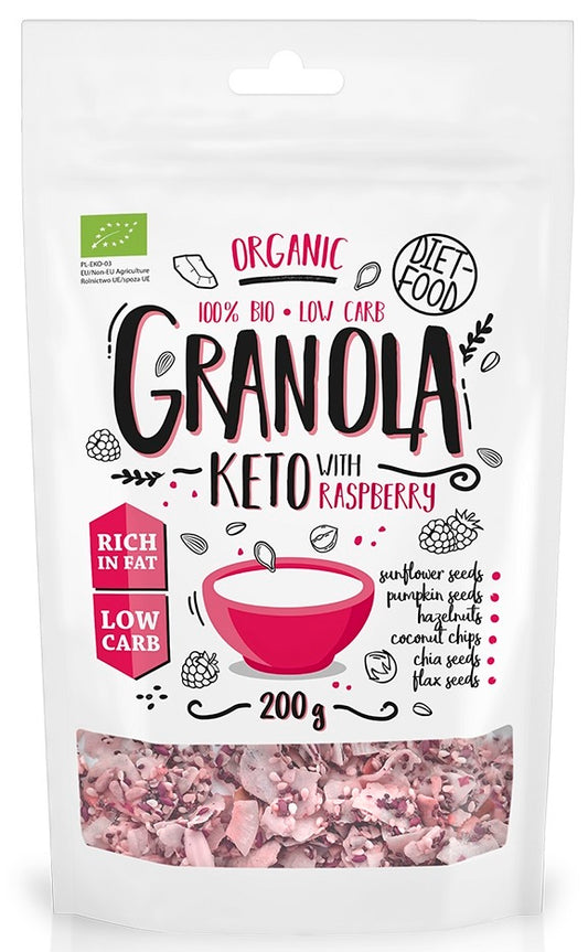 Granola Malina Keto BIO 200 g - Diet