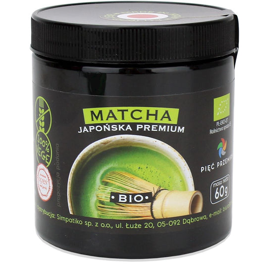 Herbata Zielona Matcha Japońska Bezglutenowa BIO 60 g