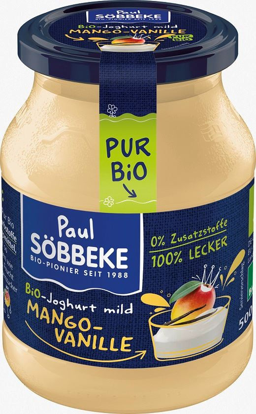 Jogurt Kremowy Mango - Wanilia BIO 500 g (Słoik)