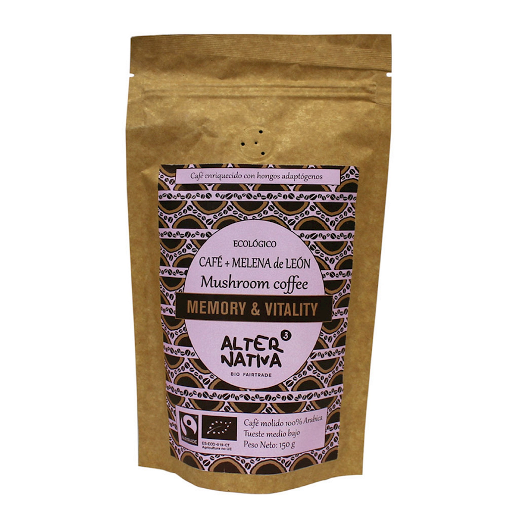 Kawa Mielona Arabica z Lion`S Mane Fair Trade Bezglutenowa BIO 150 g