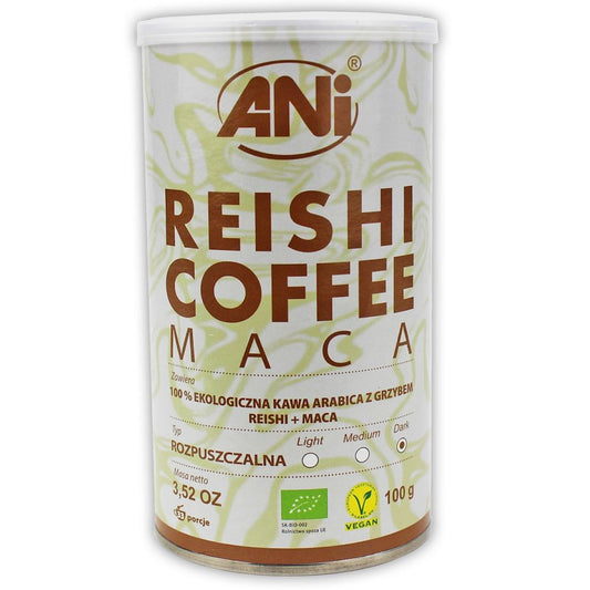 Kawa Rozpuszczalna Arabica z Reishi i Maca BIO 100 g