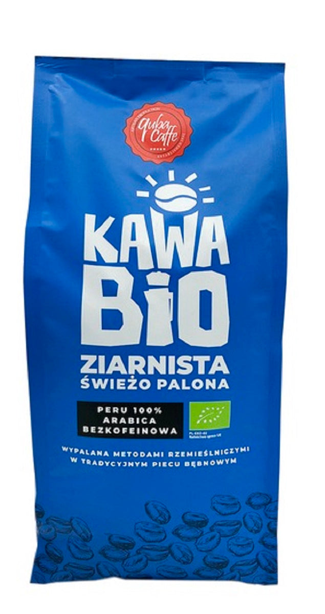 Kawa Ziarnista Bezkofeinowa Arabica 100 % Peru BIO 1 kg