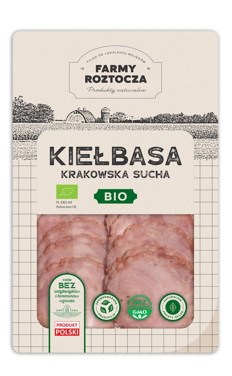 Kiełbasa Krakowska Sucha Plastry BIO (2 szt x 80 g)