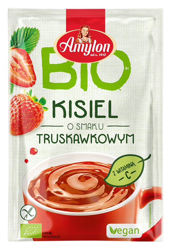 Kisiel Instant o Smaku Truskawkowym Bezglutenowy BIO (15 szt x 30 g)