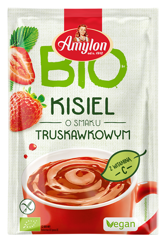 Kisiel Instant o Smaku Truskawkowym Bezglutenowy BIO (15 szt x 30 g)