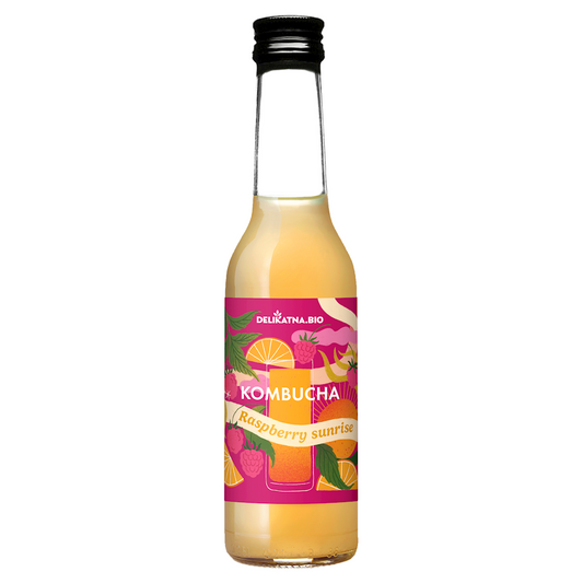 Kombucha Koktajlowa Raspberry Sunrise BIO (2 szt x 270 ml)